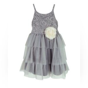 Toddler girls lace glitter mesh dress